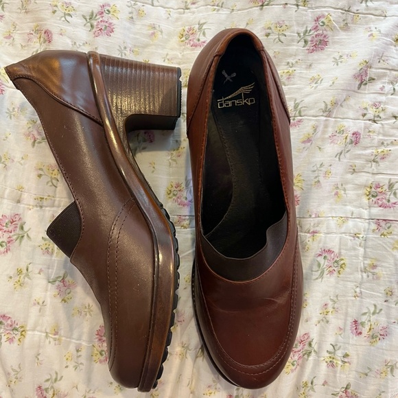 Dansko Women's Dark Brown Leather Mules - Picture 1 of 2